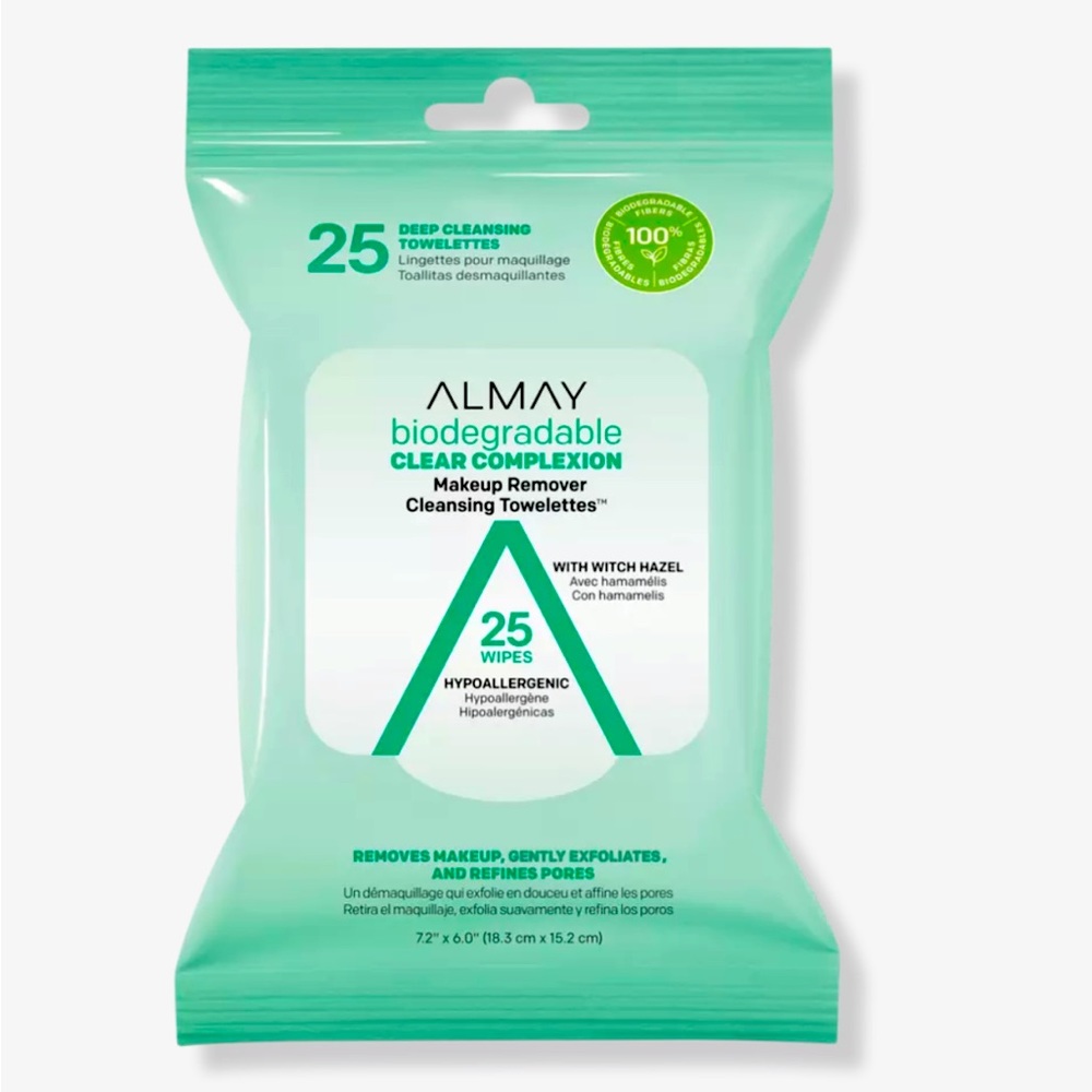 ALMAY Biodegradable Clear Complexion Makeup Remover Cleansing Towelettes.